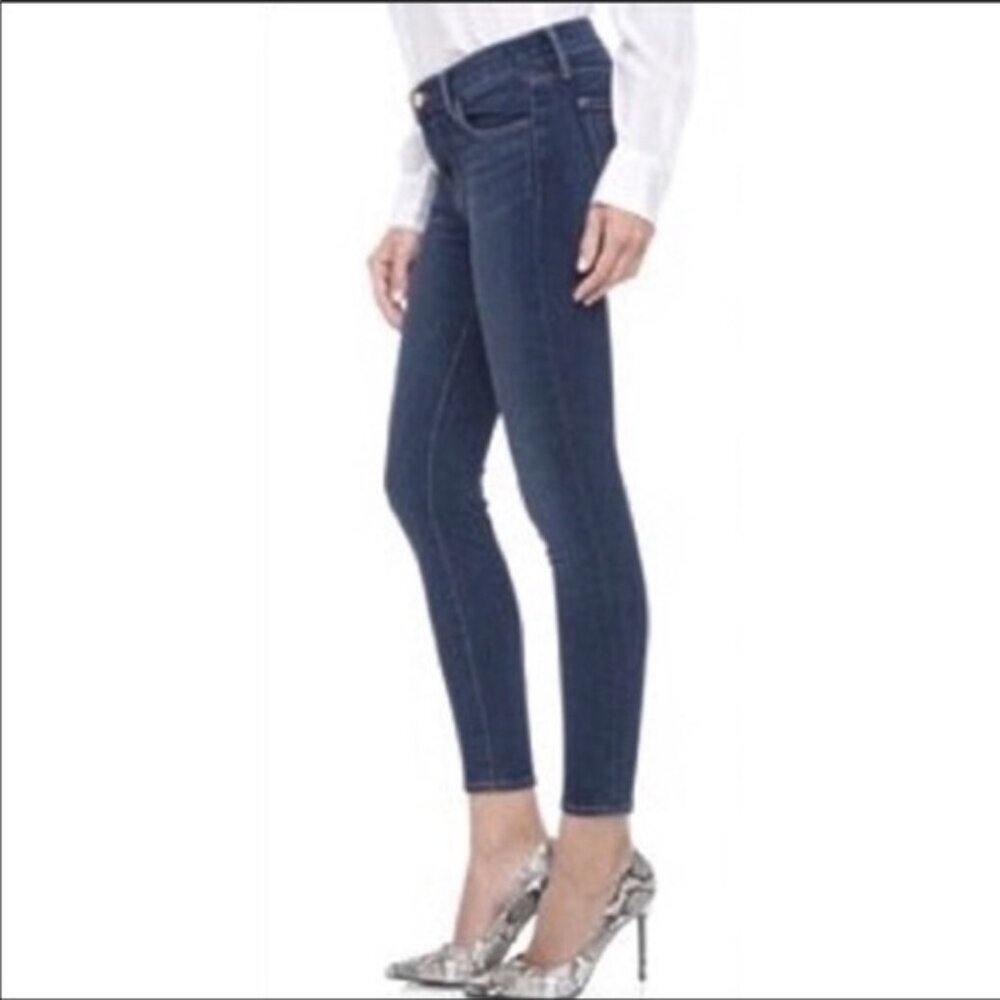 NWT J BRAND Alana in Fix Dark Blue High Rise Crop Skinny Stretch Size 30
